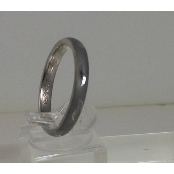 Sterling Silver Oxidized Diamond-Cut Ring Size 10, Handcrafted Vintage Patina - Picture 3 of 4